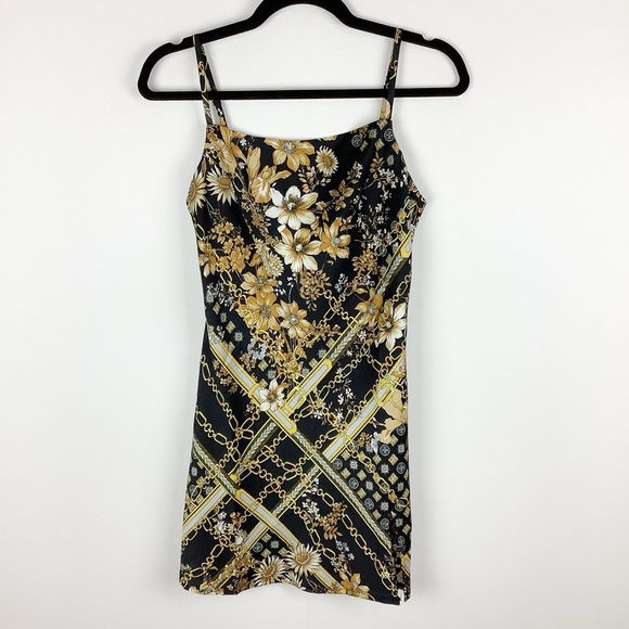 Princess Polly Slip Dress Womens 4 Lucci Chain Belt Floral Mini Whimsigoth Fairy - Picture 4 of 12